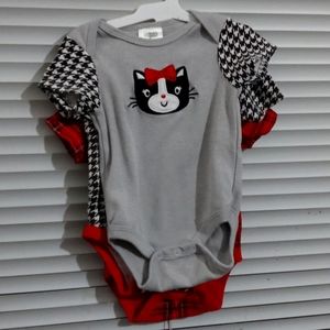 3 baby girl onesies
